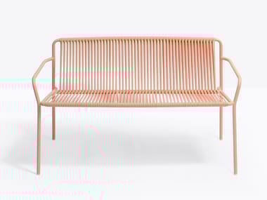 TRIBECA 3666 - 2 seater steel and PVC sofa by Pedrali