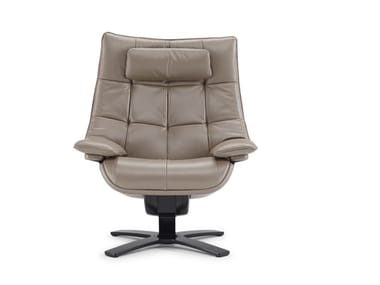 RE-VIVE QUILTED - Recliner leather armchair with headrest by Natuzzi Italia