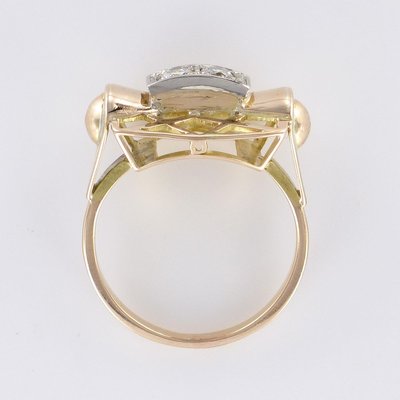 0.20 Carat Diamond Yellow Gold Ring, 1940s-OLU-896226