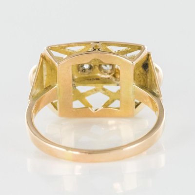 0.20 Carat Diamond Yellow Gold Ring, 1940s-OLU-896226