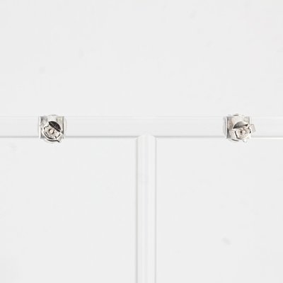 0.24 Carat 18 Karat Modern White Gold Diamond Stud Earrings, Set of 2-OLU-1281873