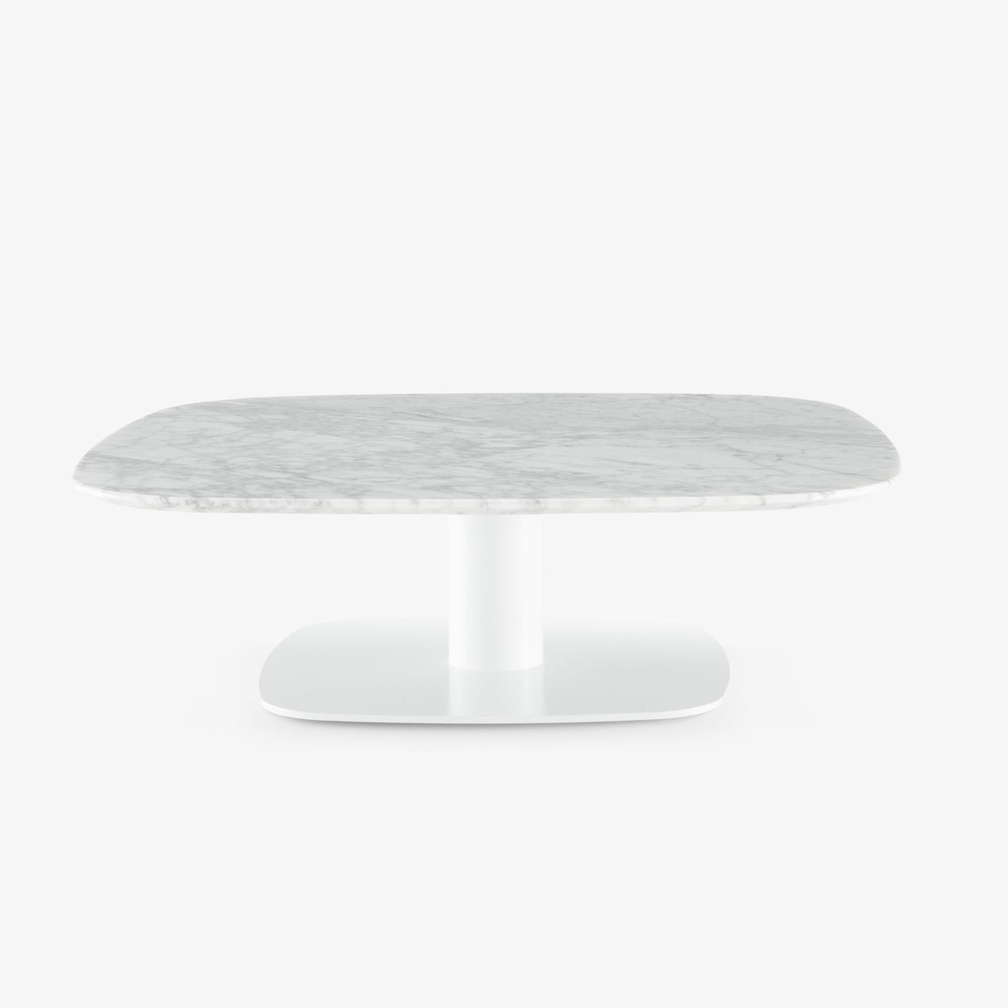 ALSTER - Low square Carrara marble coffee table