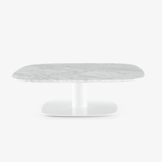 ALSTER - Low square Carrara marble coffee table 