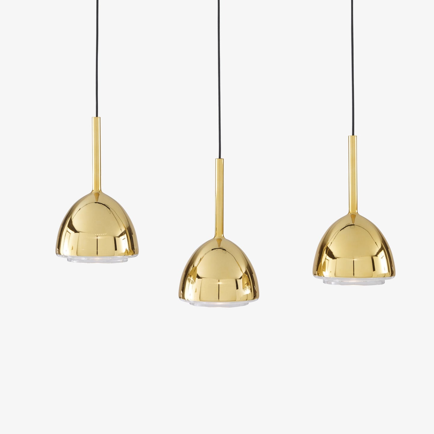 Brass bell - Suspended ceiling light 3 cables