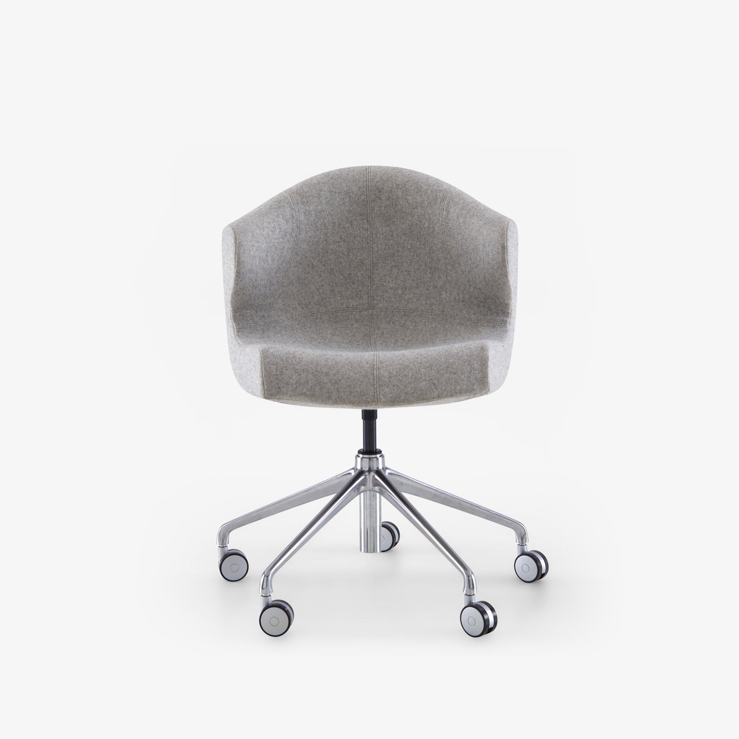 Alster carver fabric chair base on castors by Ligne Roset