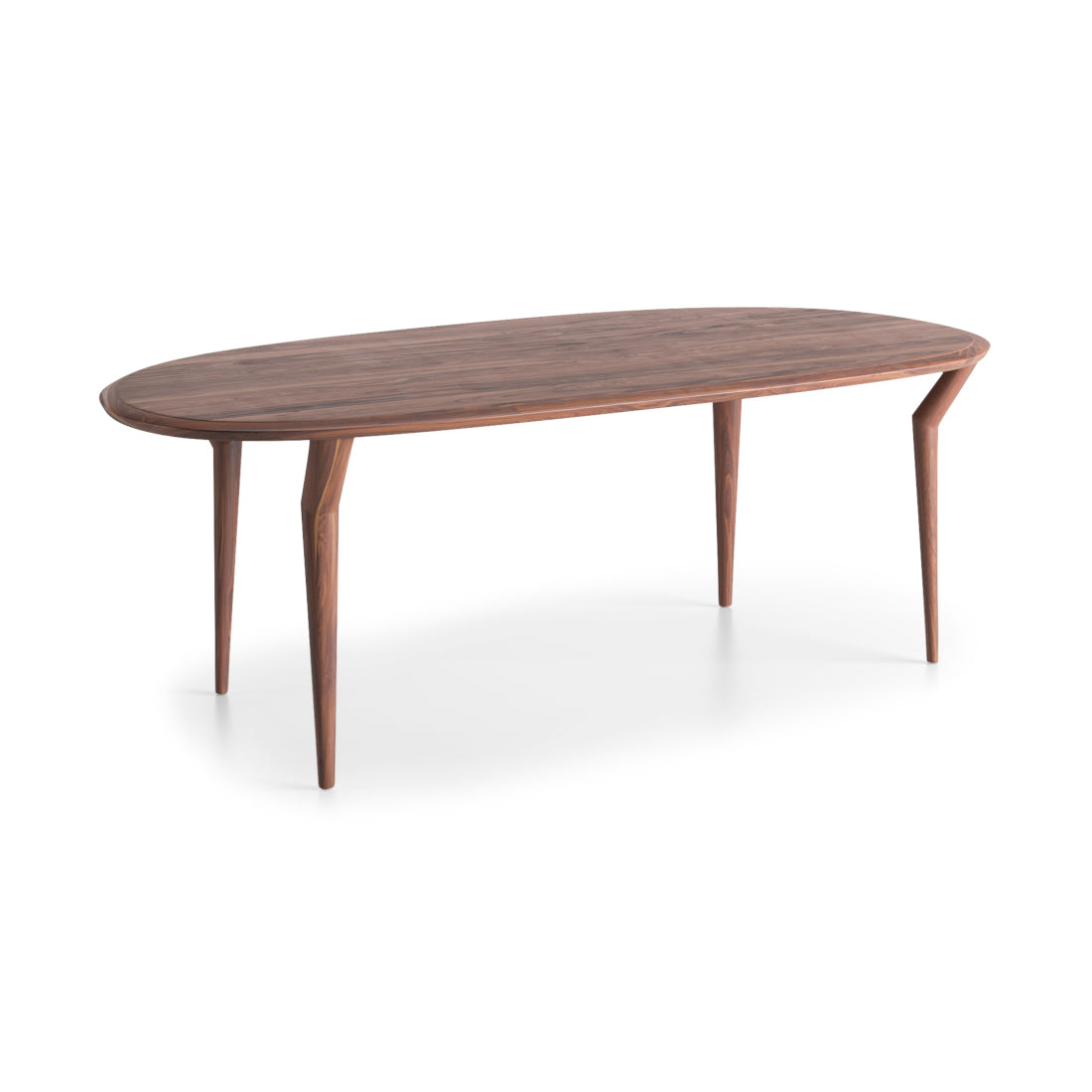 Gutta Oval Table by Natuzzi Italia #American walnut / American walnut