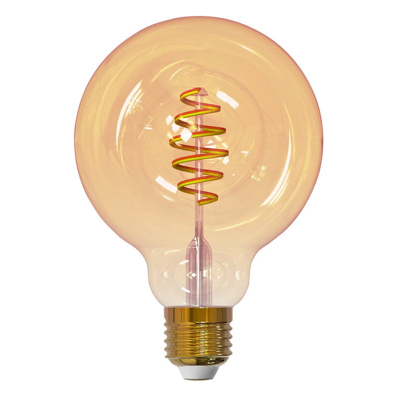 SmartHome WiFi LED bulb G95 by Airam #E27 5,5W 350lm 1800-3000K, amber #