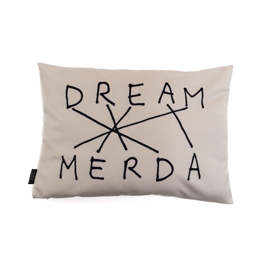 67 x 47 Fabric Cushion DreamMerda by Seletti #White