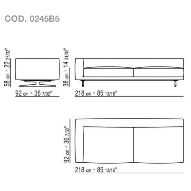 CAMPIELLO Sectional Sofas (Model - 0245B5 / Upholstery Material - Fabric ELLISSE)