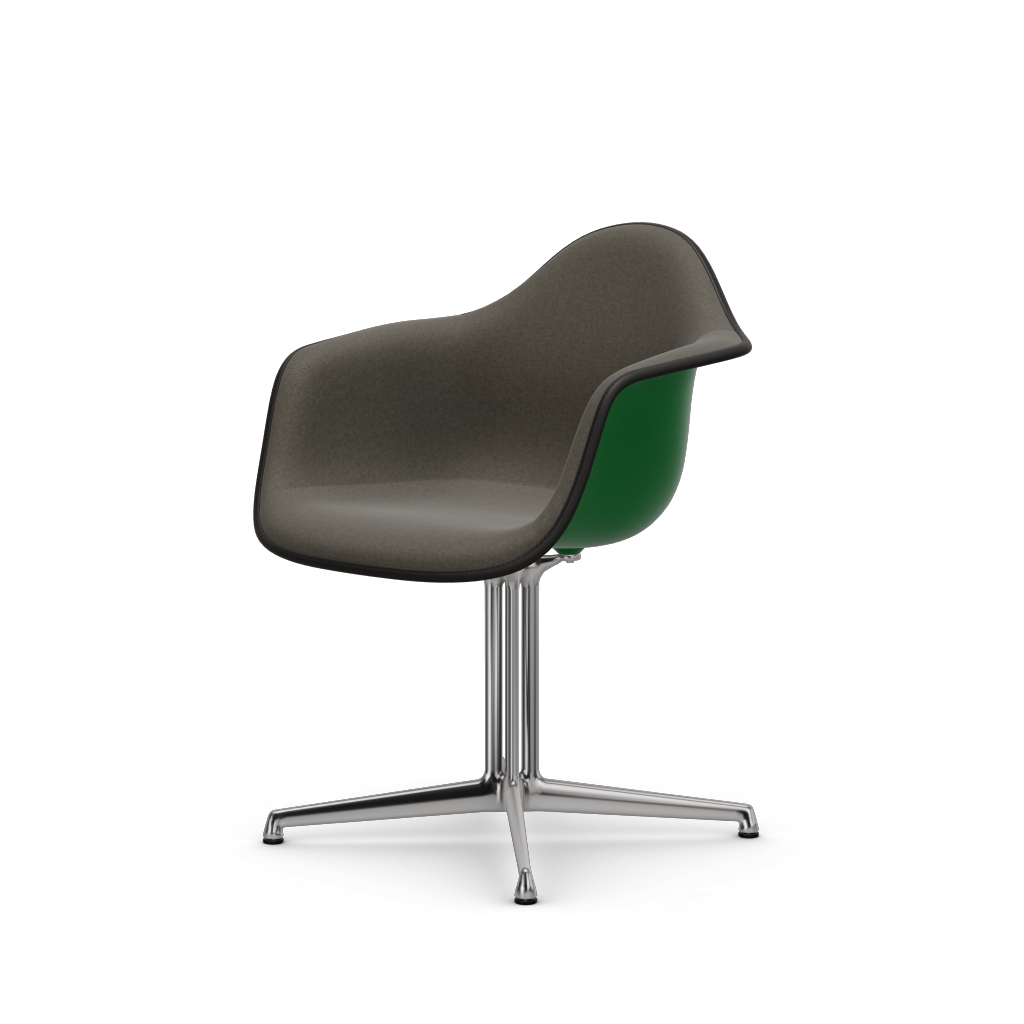 EAMES Plastic Armchair Dal (with Full Upholstery) (Color of Seat Shell -Green) (Request Info)