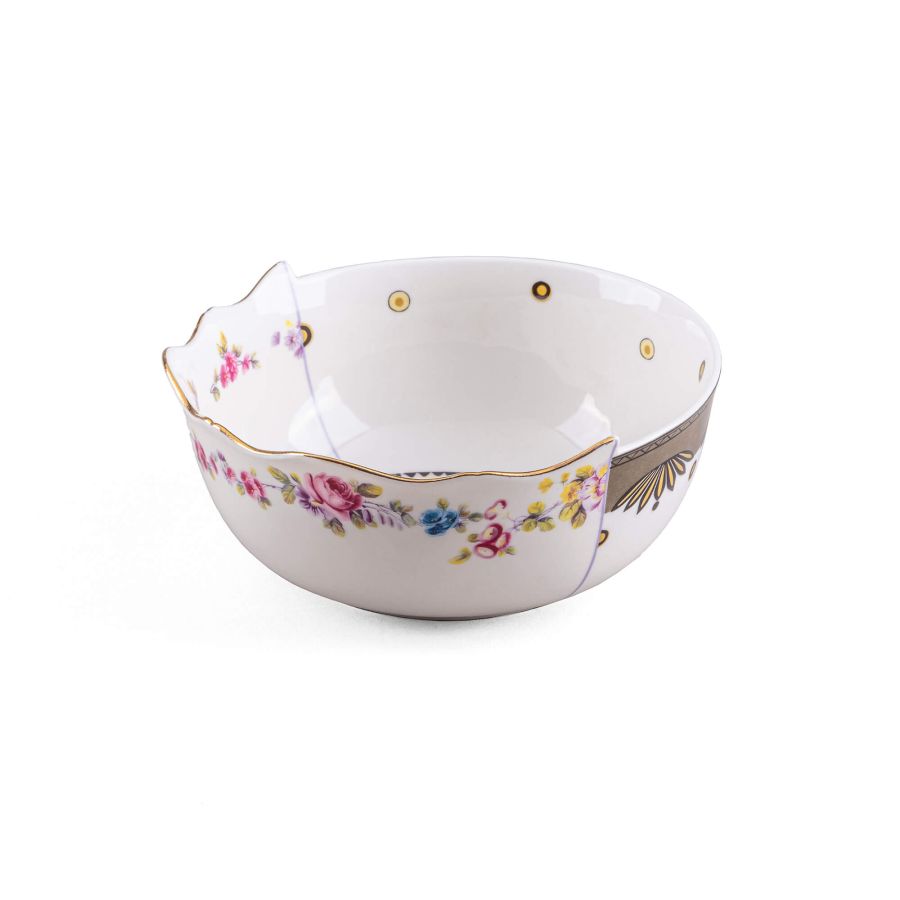 Bone China porcelain Bowl Hybrid Saylac Bowl by Seletti