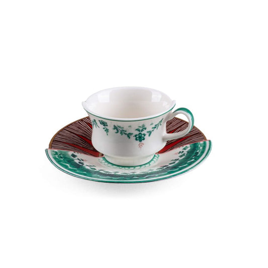 Bone China porcelain Coffee Cup with Saucer Hybrid Chuchuito Coffee Cup by Seletti