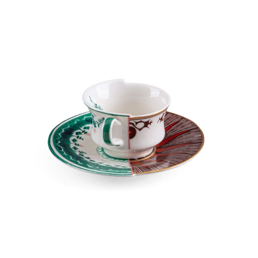 Bone China porcelain Coffee Cup with Saucer Hybrid Chuchuito Coffee Cup by Seletti