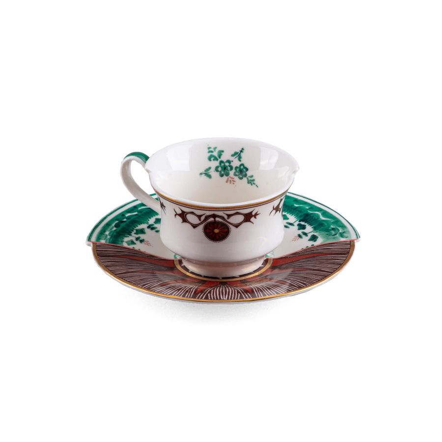 Bone China porcelain Coffee Cup with Saucer Hybrid Chuchuito Coffee Cup by Seletti