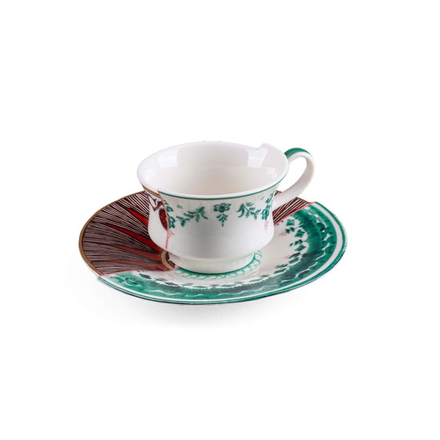 Bone China porcelain Coffee Cup with Saucer Hybrid Chuchuito Coffee Cup by Seletti