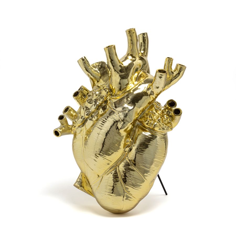 Fiberglass Vase Love in Bloom Giant Heart by Seletti #Gold