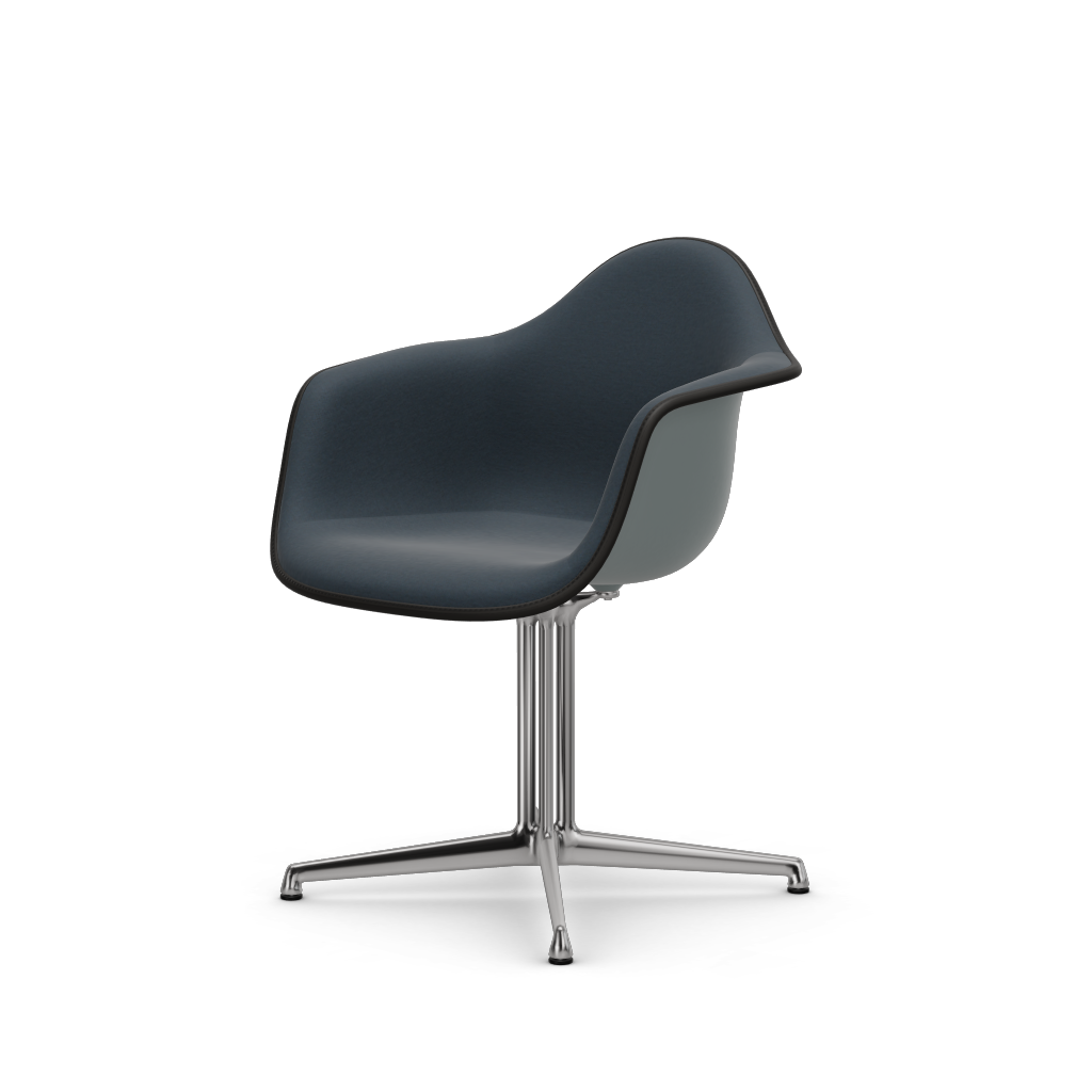 EAMES Plastic Armchair Dal (with Full Upholstery) (Color of Seat Shell -Light Grey) (request info)