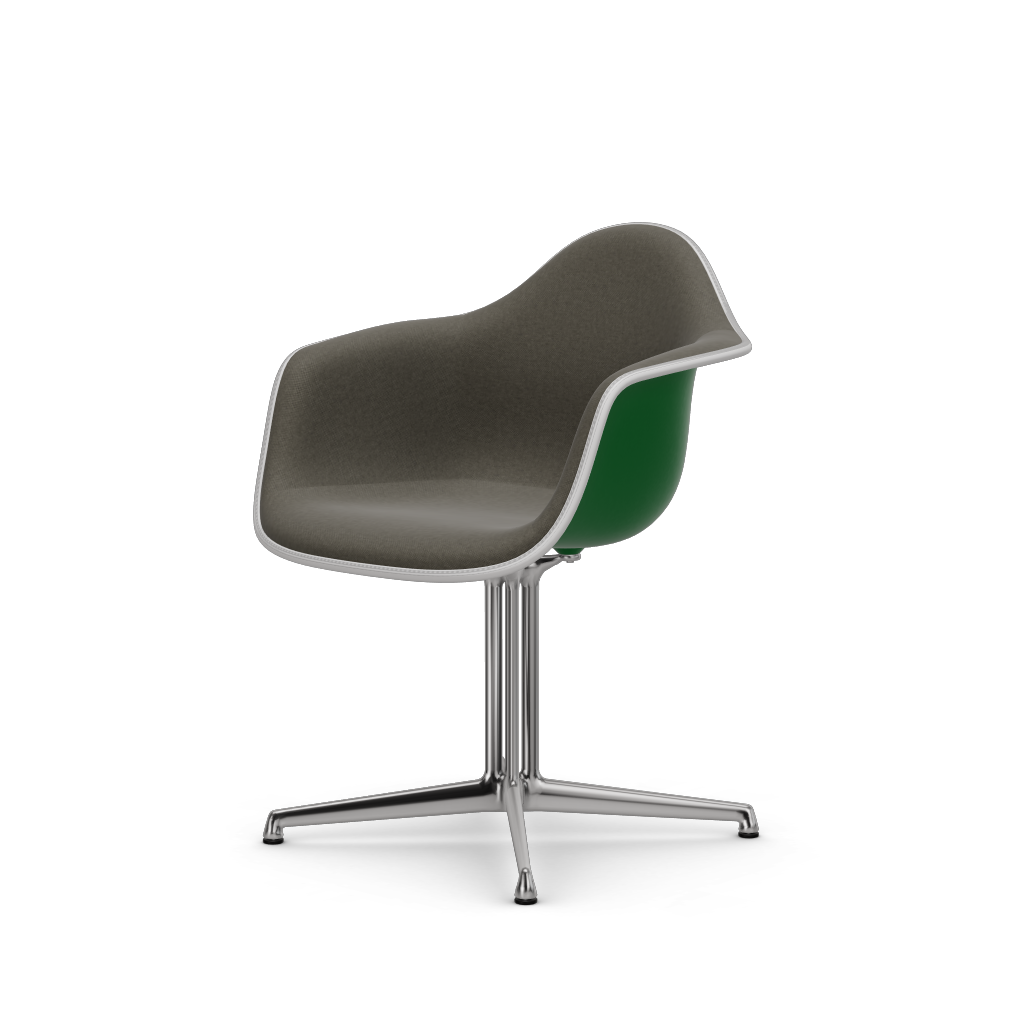 EAMES Plastic Armchair Dal (with Full Upholstery) (Color of Seat Shell -Green) (Request Info)