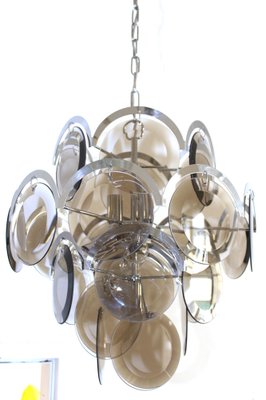 10-Flame Chandelier from Vistosi, 1960s-ZWH-964433