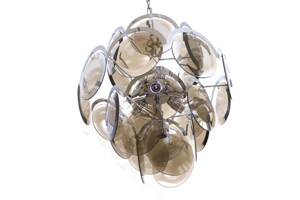 10-Flame Chandelier from Vistosi, 1960s-ZWH-964433