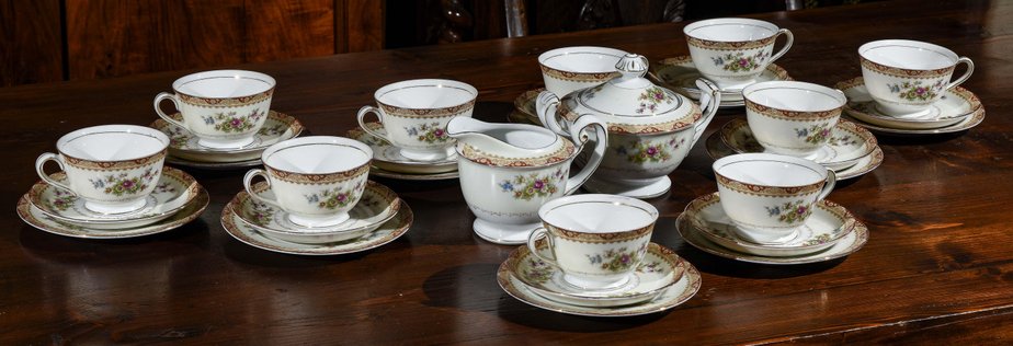 10-Person Tea Service Including Cups with Saucers, Milk Jugs and Sugar Bowls from HHP, Japan, 1950s, Set of 32-RAQ-979705