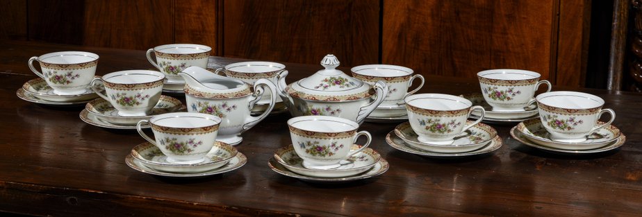 10-Person Tea Service Including Cups with Saucers, Milk Jugs and Sugar Bowls from HHP, Japan, 1950s, Set of 32-RAQ-979705