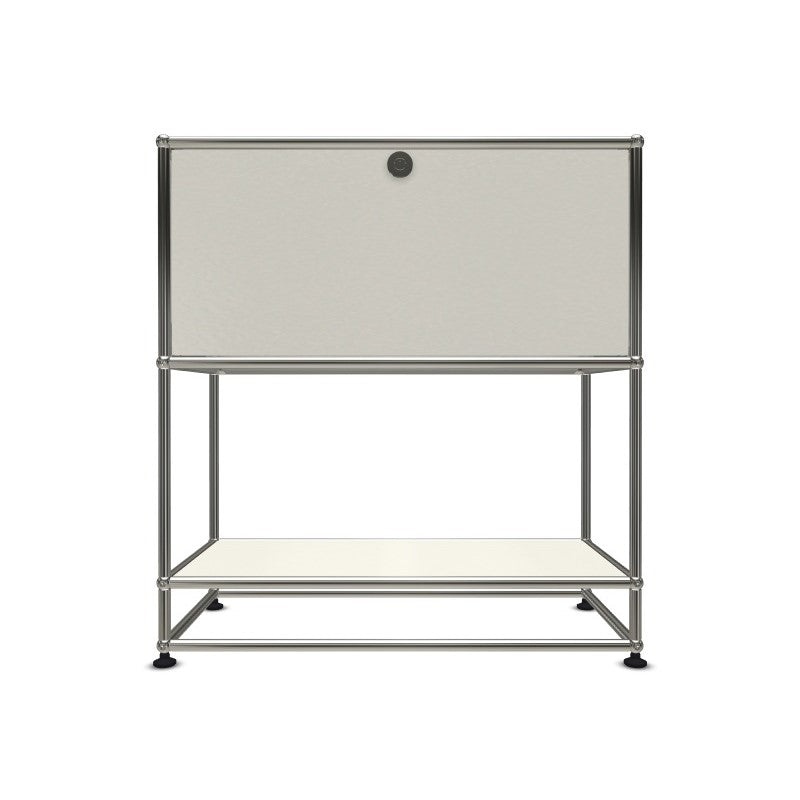 1x3 Modular Metal Highboard with 1 top door & 0-1 pannel [W750XD350XH(100+350+350)] by Usm #Pure White [RAL 9010]