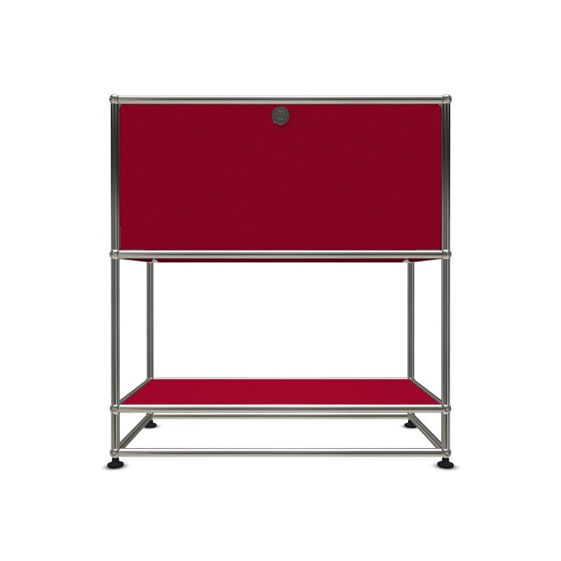 1x3 Modular Metal Highboard with 1 top door & 0-1 pannel [W750XD350XH(100+350+350)] by Usm #USM Ruby Red