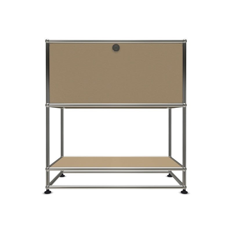 1x3 Modular Metal Highboard with 1 top door & 0-1 pannel [W750XD350XH(100+350+350)] by Usm #USM Beige