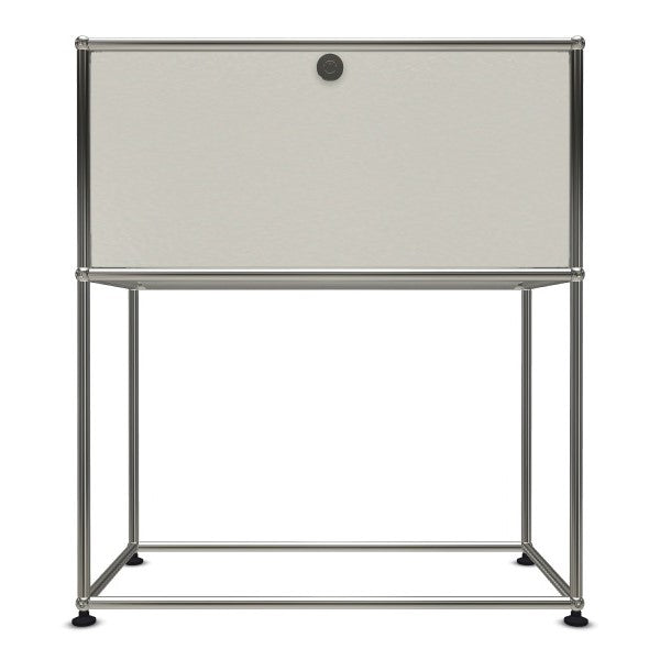 1x2 Modular Metal Sideboard with 1 top door & 0 pannel [W750XD350XH(500+350)] by Usm #Pure White [RAL 9010]