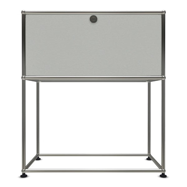 1x2 Modular Metal Sideboard with 1 top door & 0 pannel [W750XD350XH(500+350)] by Usm #Light Gray [RAL 7035]