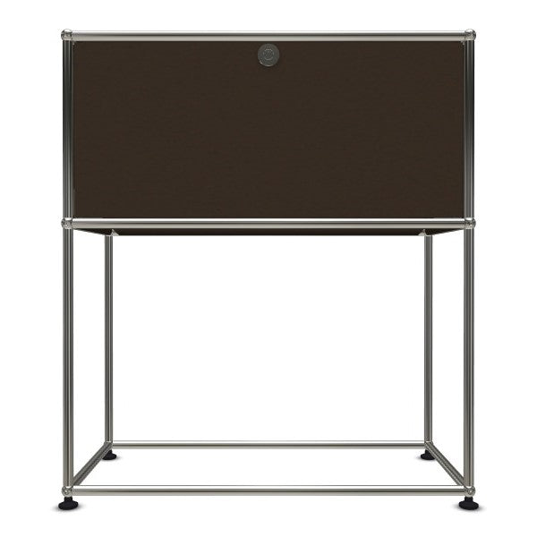 1x2 Modular Metal Sideboard with 1 top door & 0 pannel [W750XD350XH(500+350)] by Usm #USM Brown