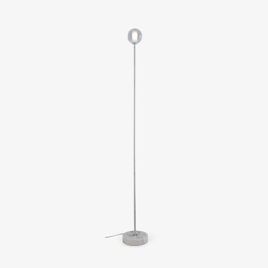 CALOT - LED floor lamp with marble base and glass shade