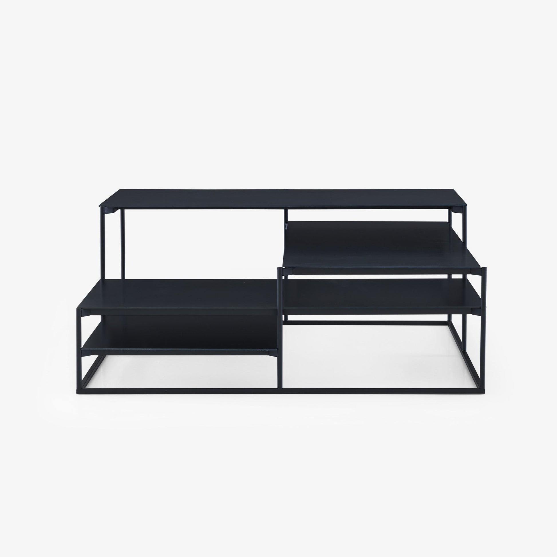 Lowlands - Low Square Steel Coffee Table by Ligne Roset #blue oxidized steel