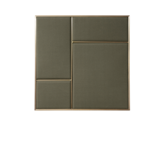 Nouveau Pin Notice Board Medium by Please wait to be seated #Brass/Oyster Grey