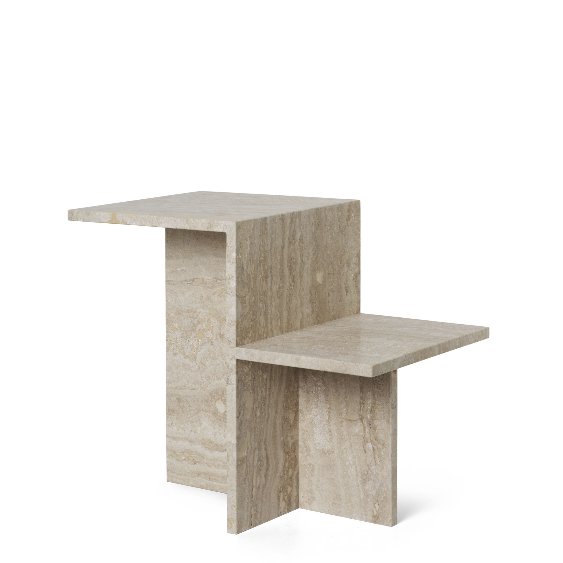 Distinct Side Table H50 by Ferm Living #Travertine