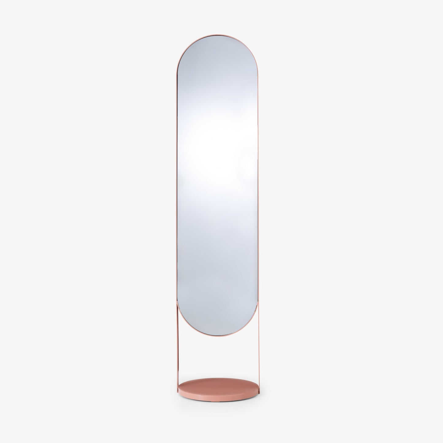 NIMBE - Freestanding oval metal mirror