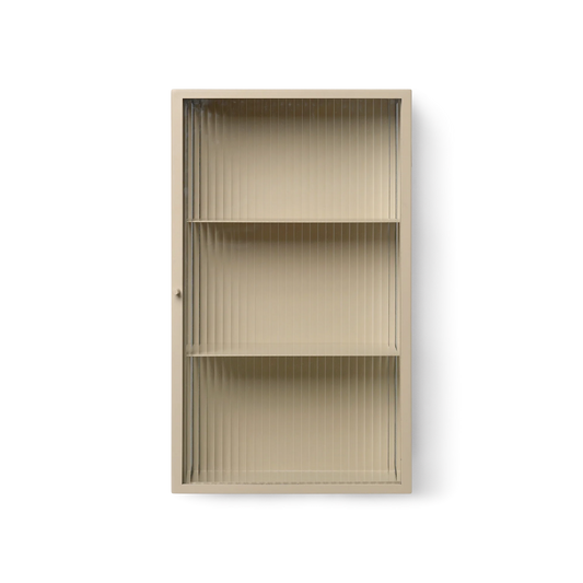Haze Wall Cabinet by Ferm Living #Reeded glass/Cashmere