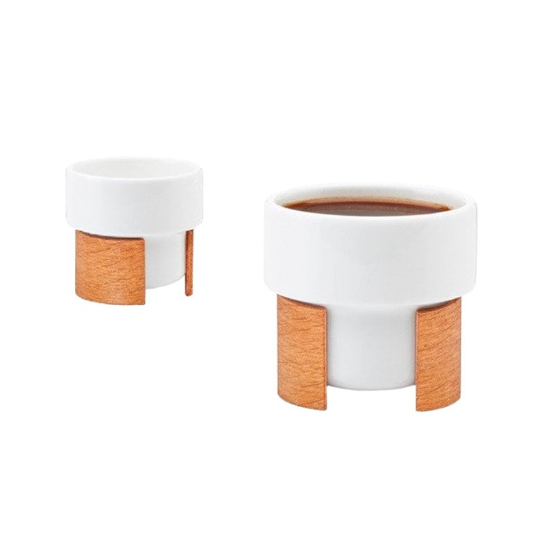 Warm espresso cup 0,8 dl by Tonfisk Design #2 pcs, white - oak #