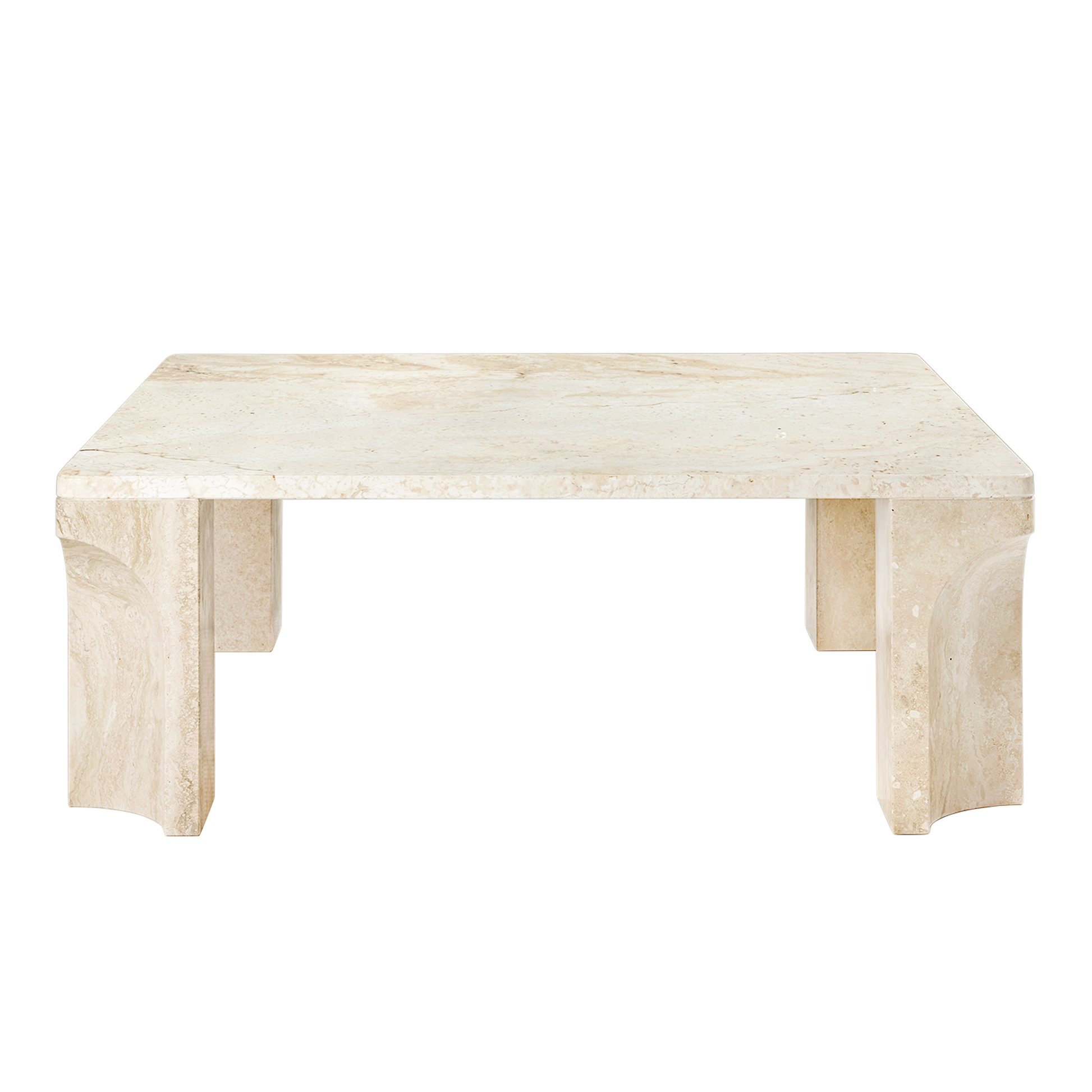 Doric Coffee Table Square 80 x 80 cm by GUBI #Neutral White
