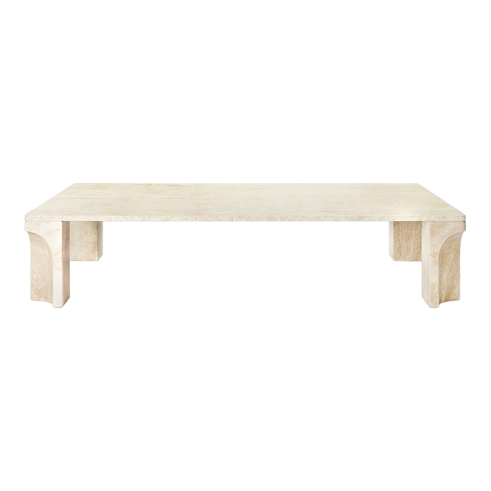 Doric Coffee Table Rectangular 140 x 80 cm by GUBI #Neutral White