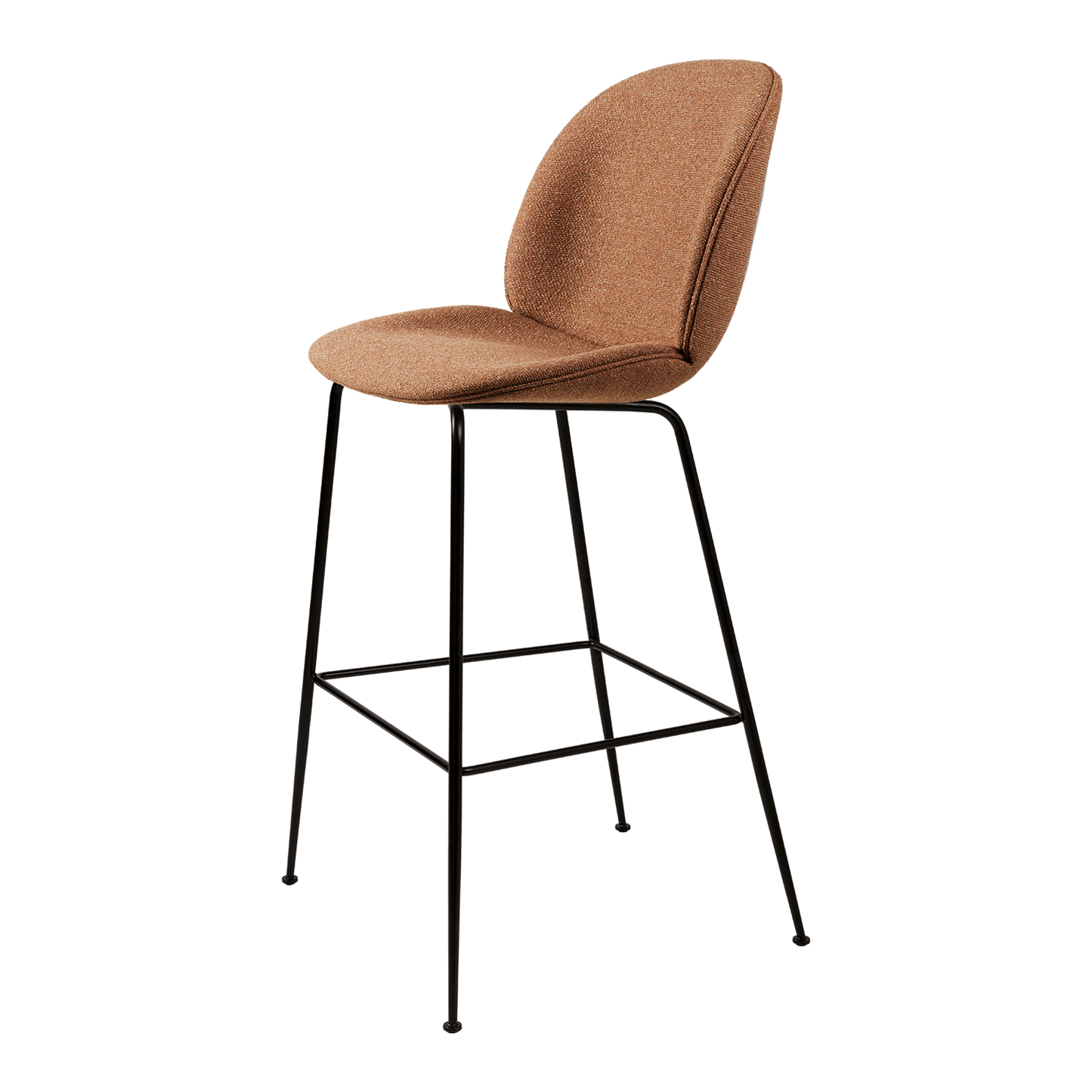 Beetle Bar Stool 75 Conic Base by GUBI #GUBI Beetle Bar Stool H75 Around Bouclé 032