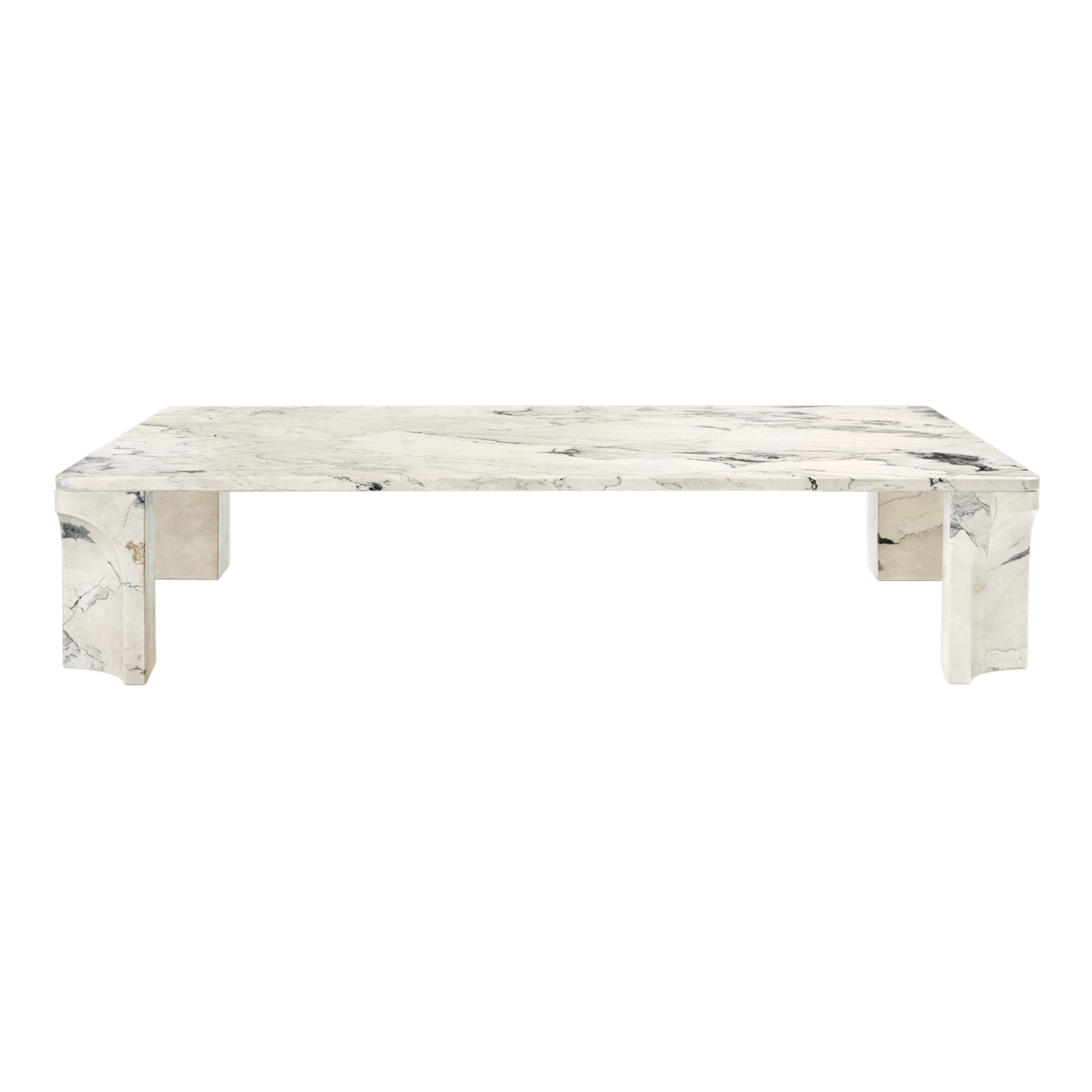 Doric Coffee Table Rectangular 140 x 80 cm by GUBI #Electric Grey