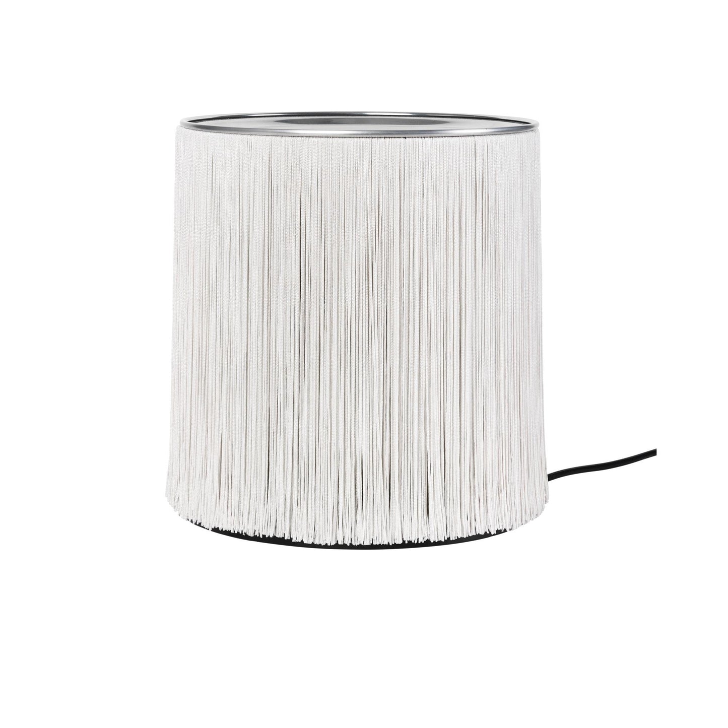 Model 597 Table Lamp by GUBI #Polished Aluminum/Cream Fringe