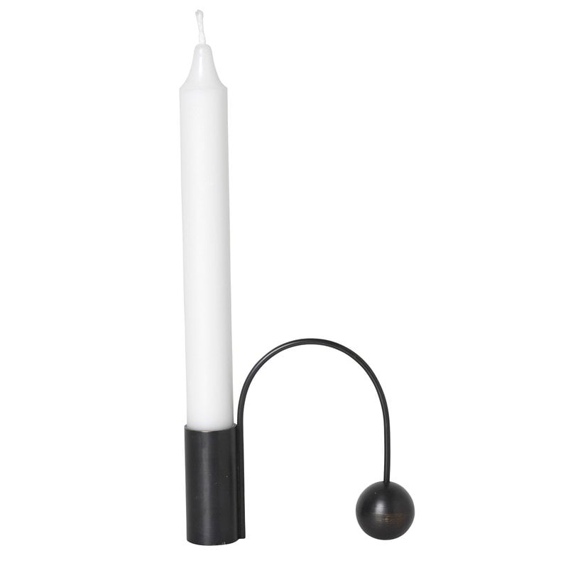 Balance candleholder by ferm LIVING #black brass #