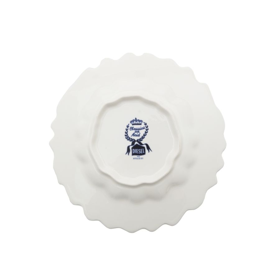 Porcelain Dessert Plate Classics on Acid Willow Wave by Seletti