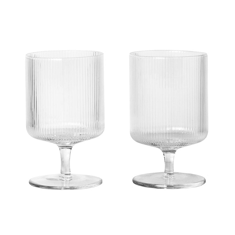 Ripple wine glasses by ferm LIVING #2 pcs, clear #