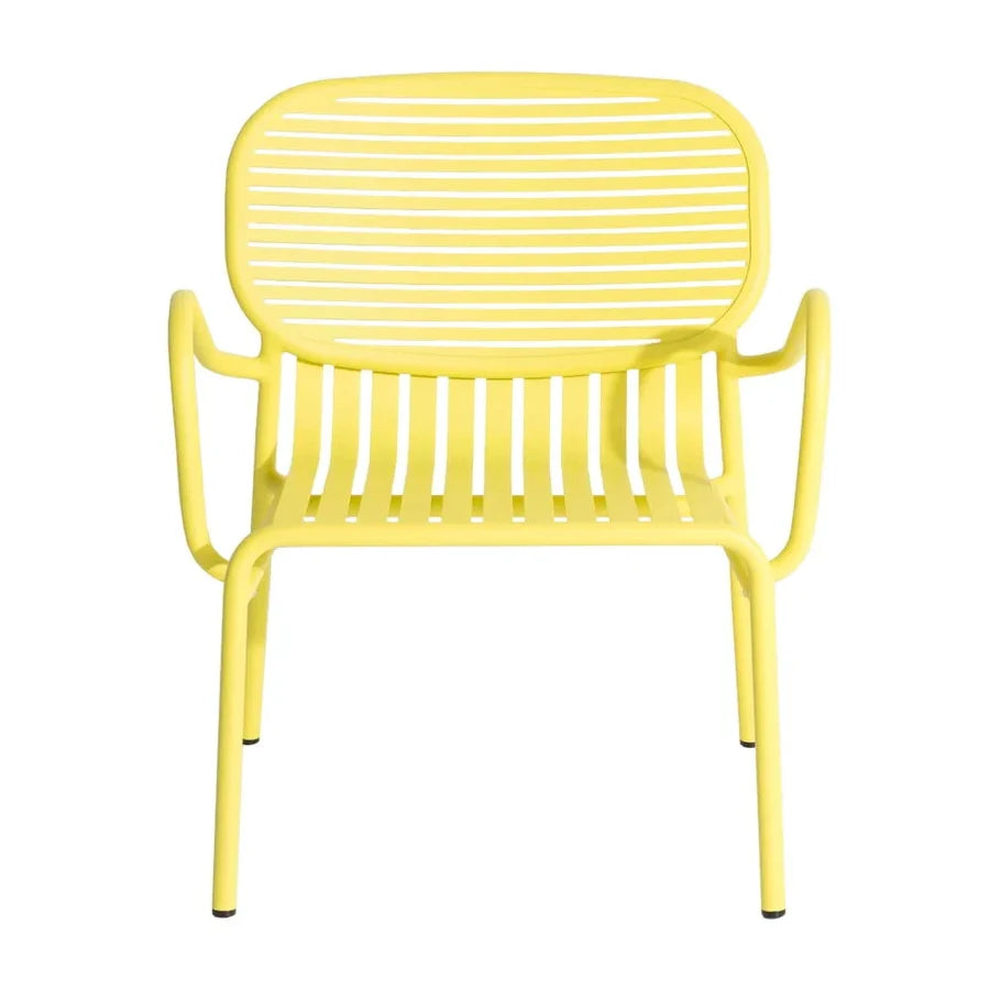 Week-End - Garden Powder Coated Aluminium Easy Chair With Armrests by Petite Friture #Yellow