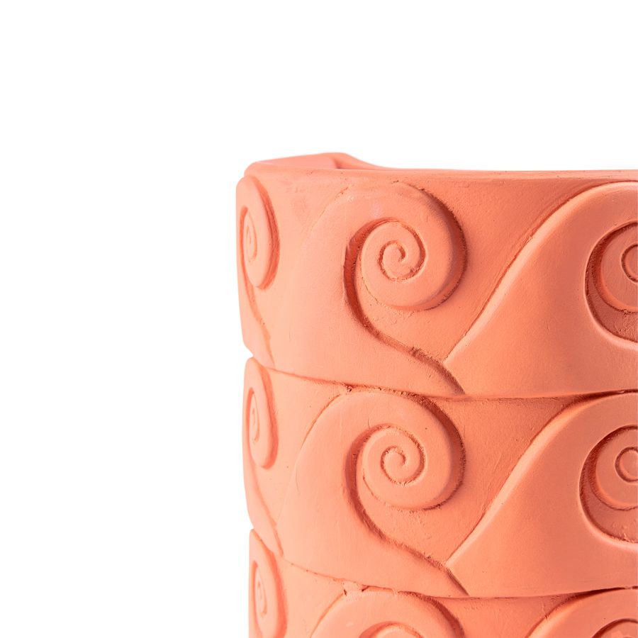 Terracotta Wall vase Magna Graecia Onde by Seletti