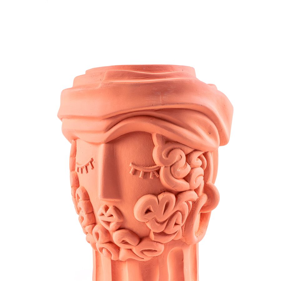 Terracotta Vase Magna Graecia Man by Seletti